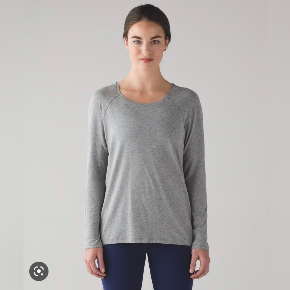 LULULEMON GREY EMERALD LONG SLEEVE